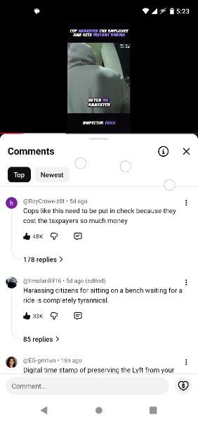 YouTube comments on a video about lawn stripping near an HOA. Top comment: 'Who the hell would ever be against lawn stripping? It looks BEAUTIFUL!!!' with 20K likes. Reply: 'you've never lived in an HOA and it shows.' Another: 'For a country that constantly shouts about freedom, why do HOAs exist at all.'