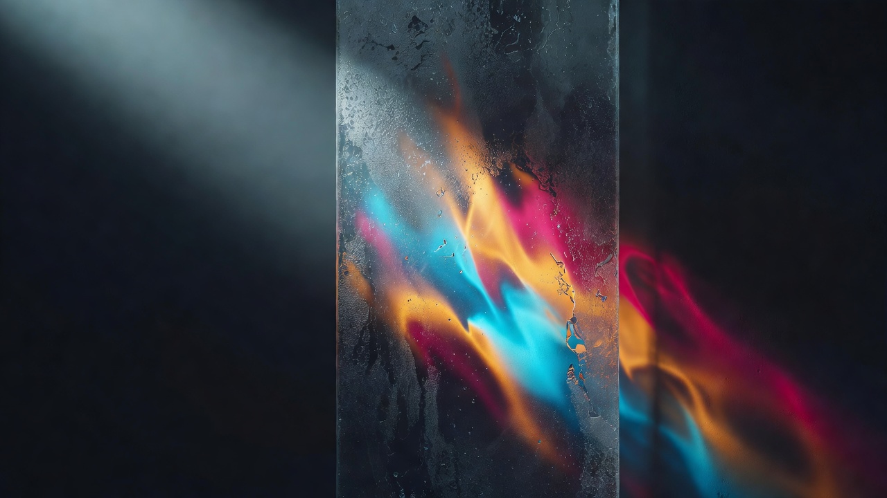 Light passing through a thin pane of frosted glass