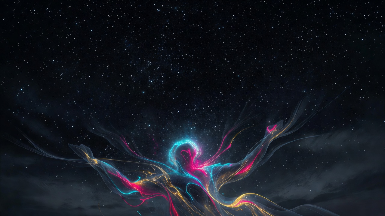 A wide field of stars fading into deep sky