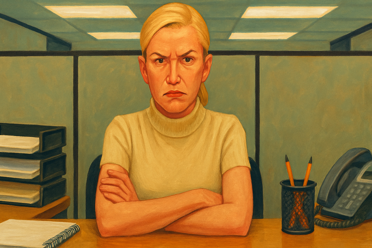 Illustrated portrait of Angela Martin