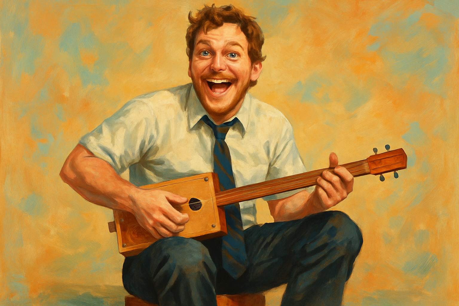 Illustrated portrait of Andy Dwyer