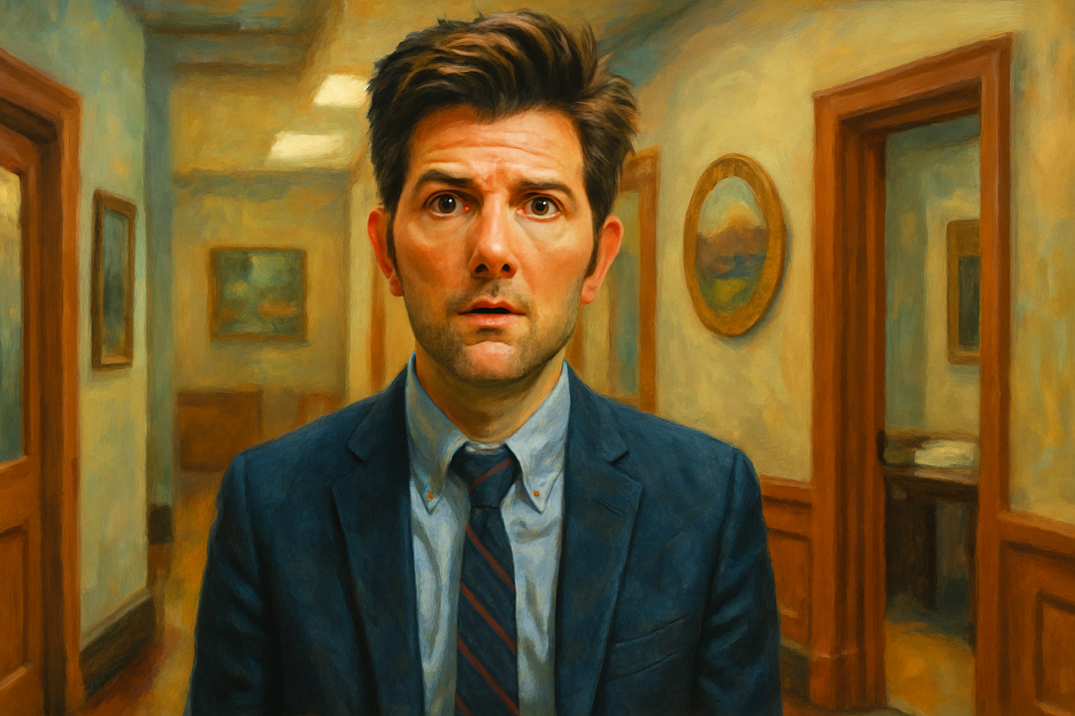 Illustrated portrait of Ben Wyatt