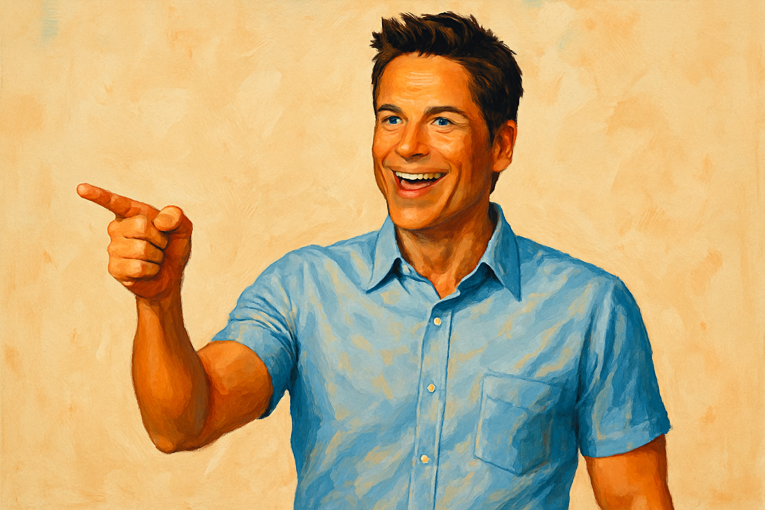 Illustrated portrait of Chris Traeger