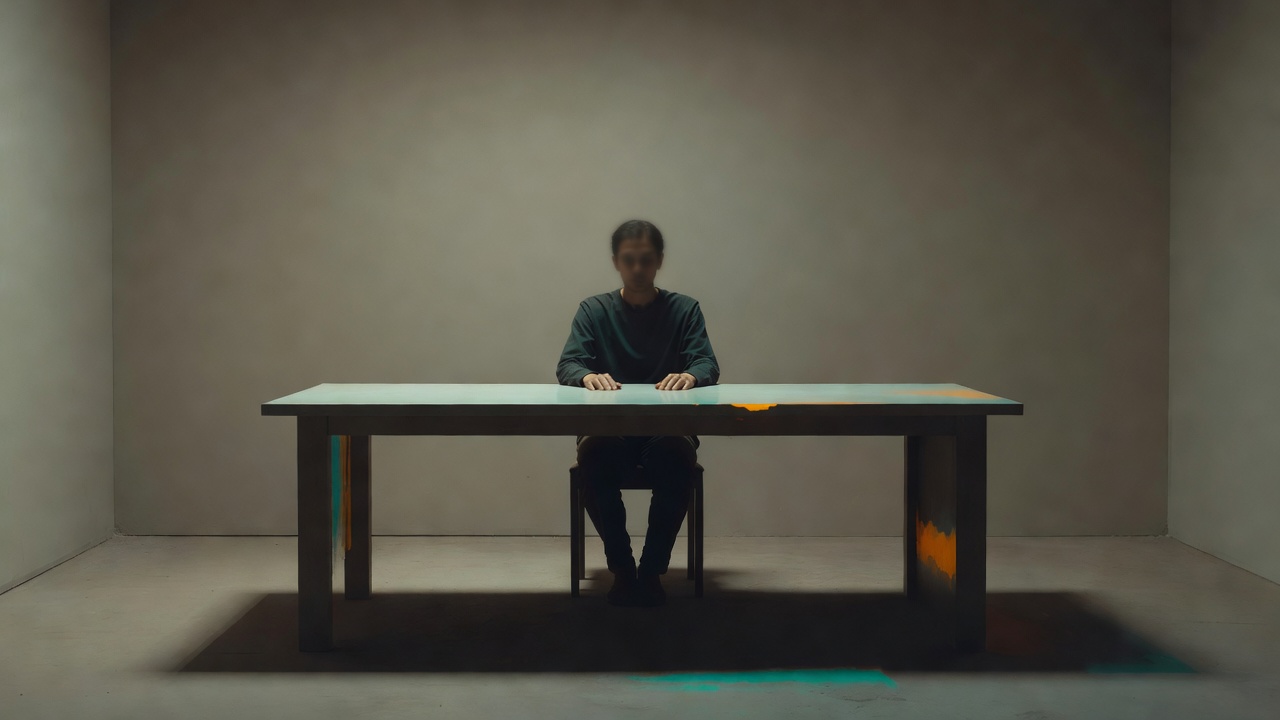 A person unable to name what they feel, blank and distant